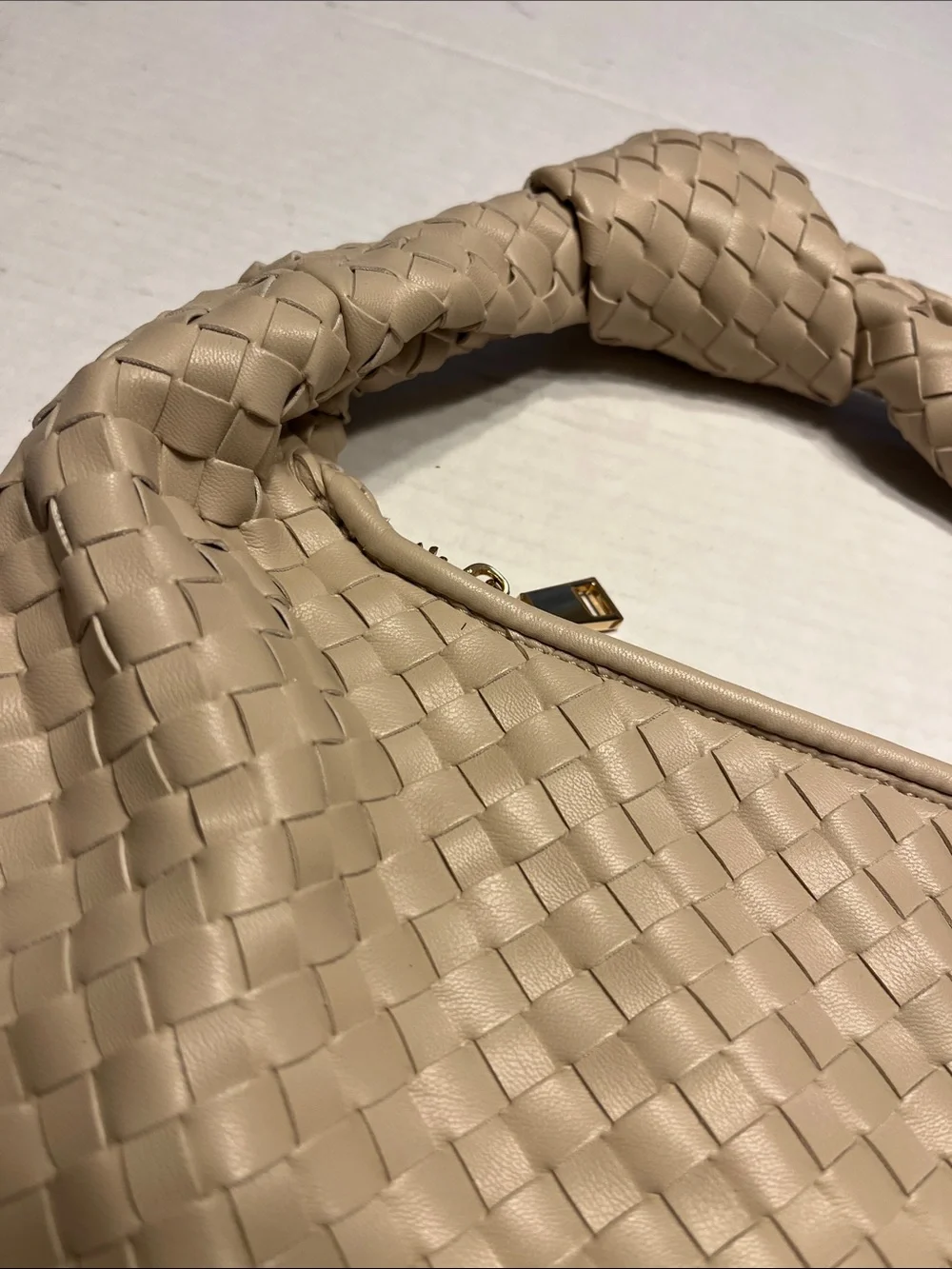 Anthropologie The Brigitte Cream Woven Bag Purse